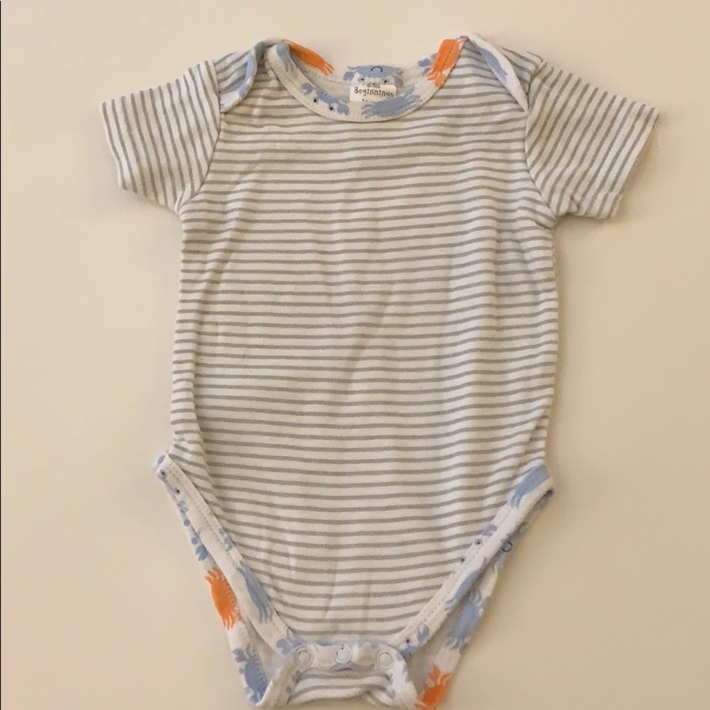 Onesie with crab accent